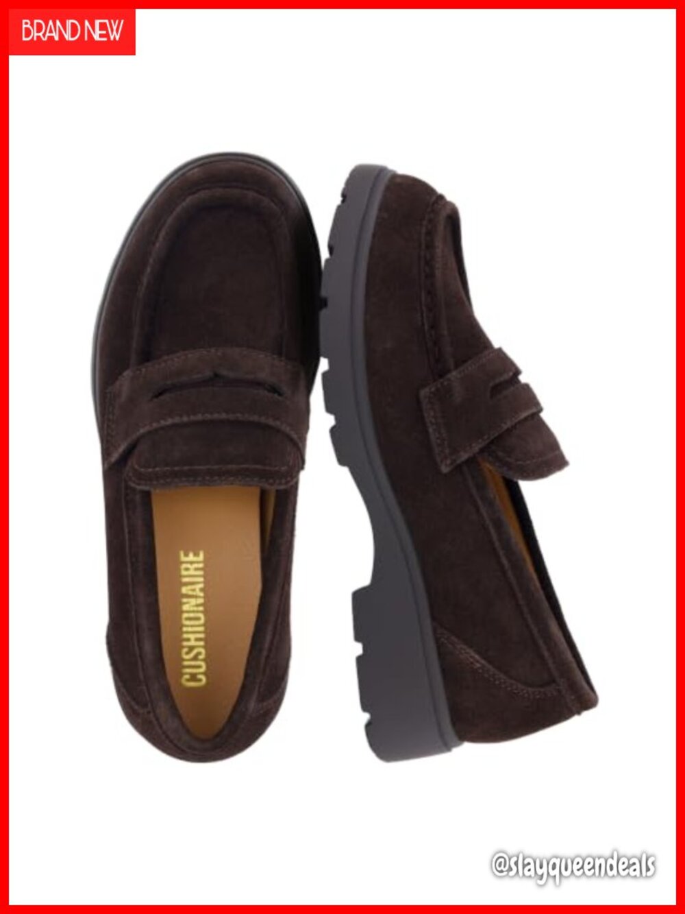 Genuine Suede Penny Loafers Women Round Toe Business Casual Moc Toe